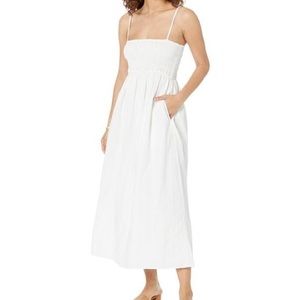 Madewell white Theo sleeveless midi dress